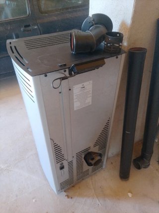 Estufa de pellets metálica