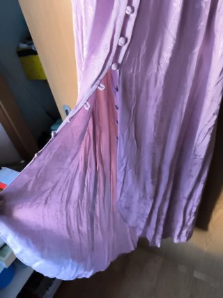 Vestido lila midi Bershka botones S