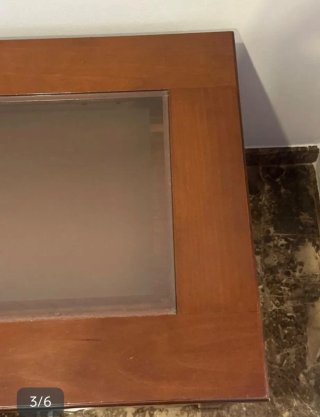 Mesa de centro madera y cristal de H Artesanos