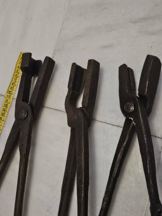 Tenazas herrero de forja, antiguas, buen material