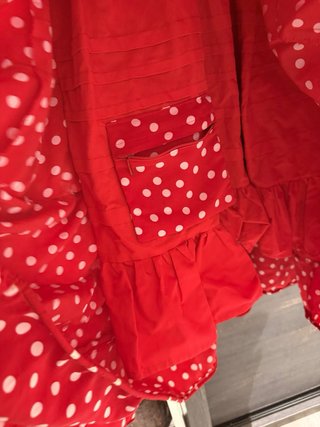 Vestido Flamenco Rojo Lunares blanco