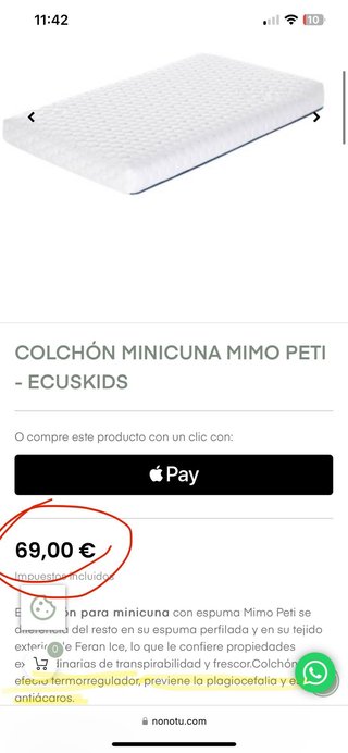 Cuna colecho minicuna