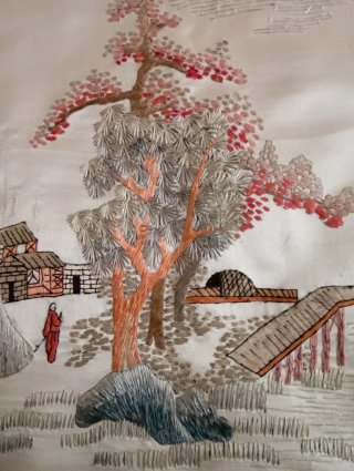 Bordado Seda China S. XIX
