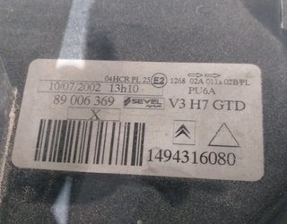 Faro izquierdo citroen 1494316080 c8 2.0 379148