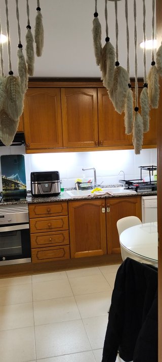 Mobiliario cocina madera y electrodomésticos