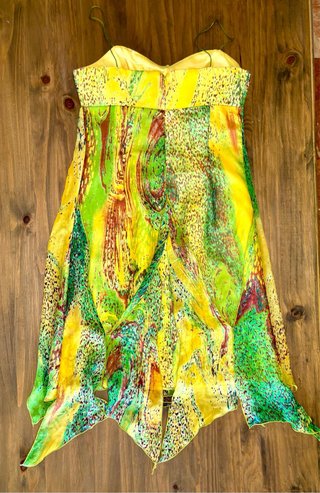 Santiago Sánchez Vestido de Gasa Multicolor T. 40