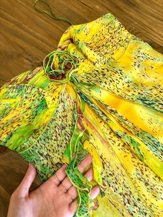 Santiago Sánchez Vestido de Gasa Multicolor T. 40