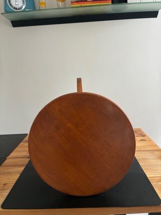 Taburete de pintor regulable en altura de madera