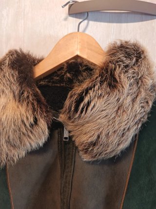 Chaqueta ante piel natural cuello borrego