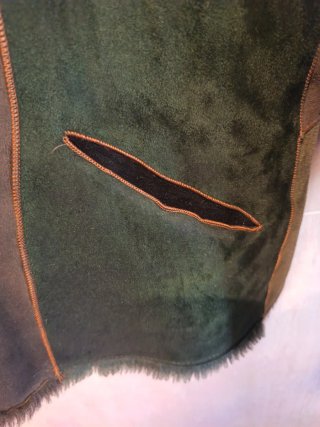Chaqueta ante piel natural cuello borrego