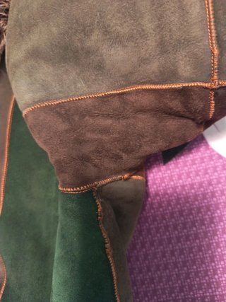 Chaqueta ante piel natural cuello borrego