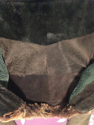 Chaqueta ante piel natural cuello borrego