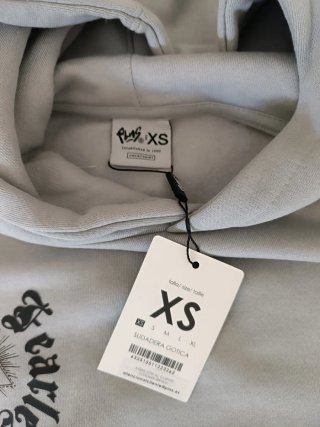 Sudadera Gris Oversize Estampada XS