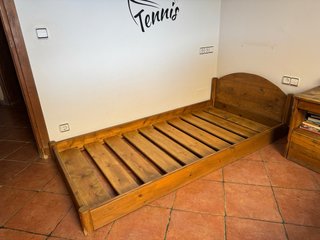 Cama infantil madera maciza hecha a mano