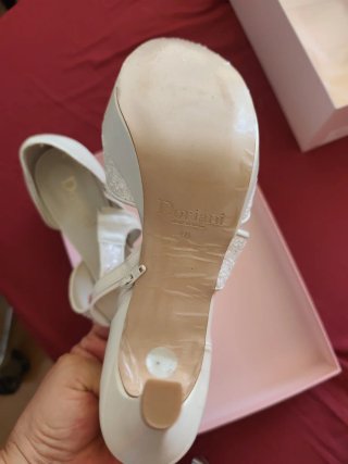 Zapatos Doriani Glitter Pearl Blanco Talla 40