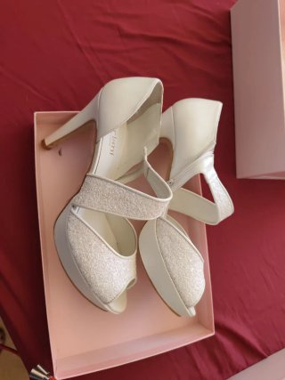 Zapatos Doriani Glitter Pearl Blanco Talla 40