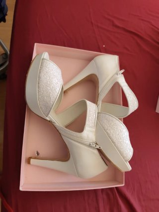 Zapatos Doriani Glitter Pearl Blanco Talla 40