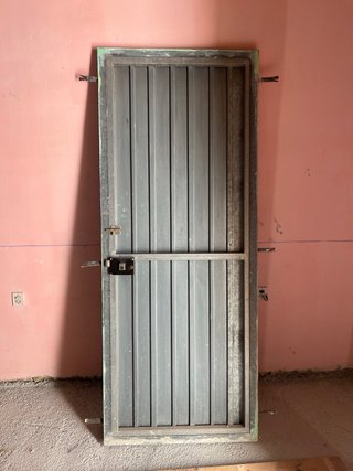 Puerta hierro galvanizado para exterior