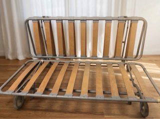 Sillón/cama plegable metal y madera
