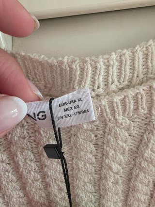 Top de punto trenzado Mango XL 42 44