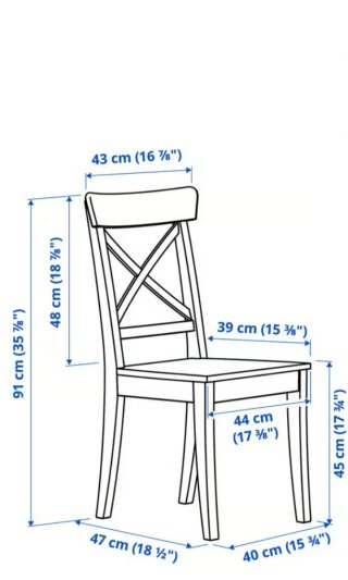 2 Sillas Ikea Rosentorp Blancas