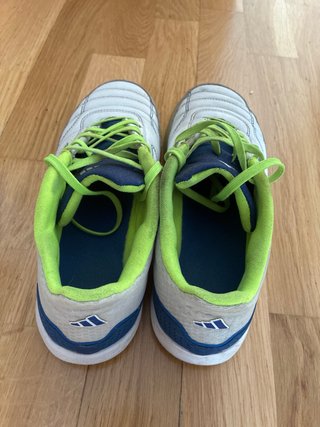 Zapatillas Fútbol Sala Adidas Blancas y Verdes
