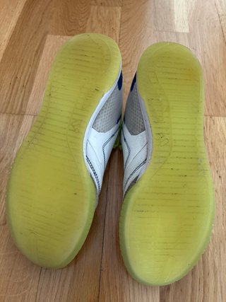 Zapatillas Fútbol Sala Adidas Blancas y Verdes