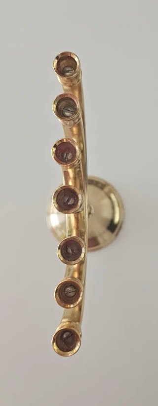Gold + silver plated Menorah Karshi Jerusalem
