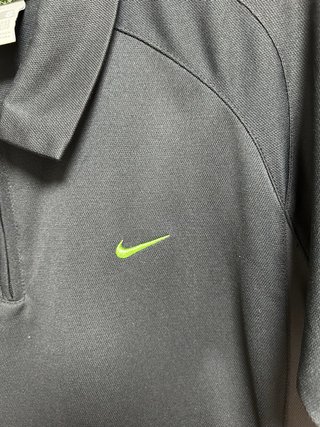 Nike Polo Black Green Retro Sport Style