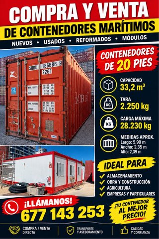 Casetas de obra y contenedores marítimos