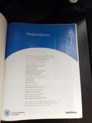 Libro de matemáticas de 6 primaria 2,3 trimestre
