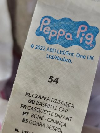 Boné Peppa Menina / Chapéu Peppa Pig (5-8 anos)