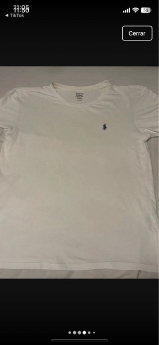 Camiseta Polo Ralph Lauren Blanca Manga Corta