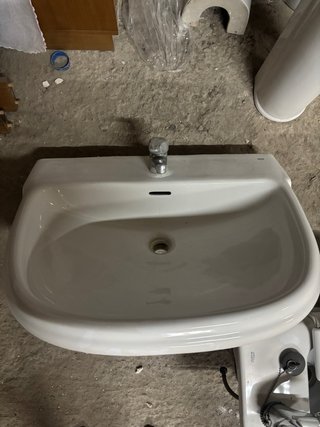 Lavabo de porcelana blanco