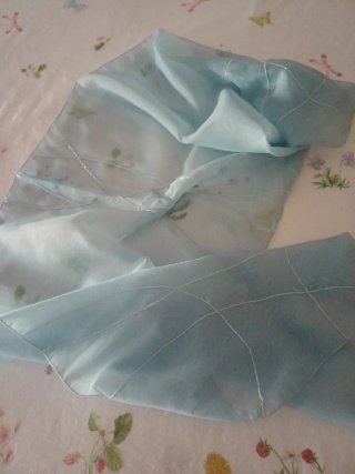 Fular Smatre azul cielo con pedrería