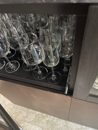 Armario Vitrina Almacenamiento Madera y Cristal