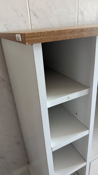 Carro de cocina madera y blanco