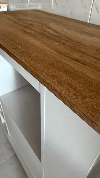 Carro de cocina madera y blanco