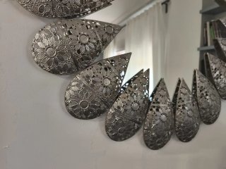 Espejo decorativo plateado