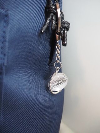 Zaino Michael Jackson blu con scritte oro
