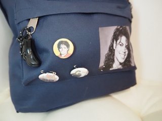 Zaino Michael Jackson blu con scritte oro
