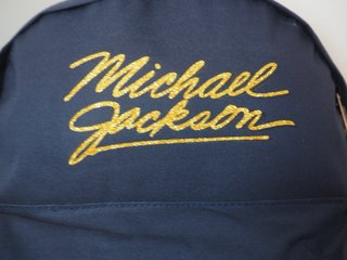 Zaino Michael Jackson blu con scritte oro
