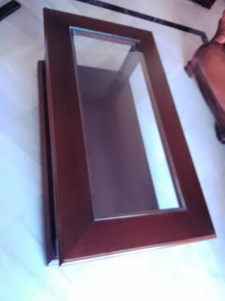 Mesa de centro madera y cristal
