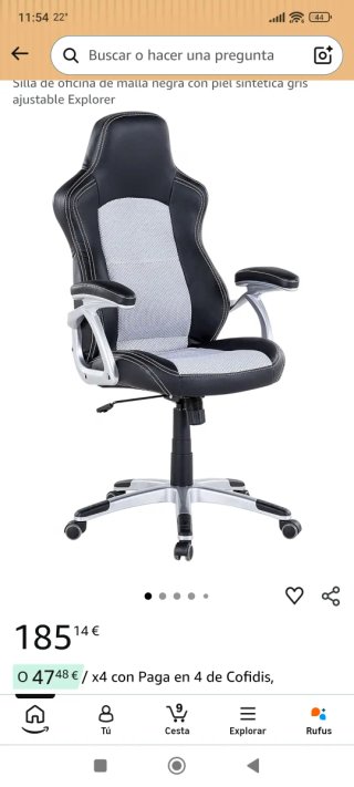 Silla giratoria ergonómica