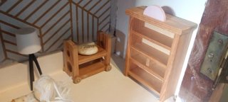 Muebles para casita de muñecas, conjunto