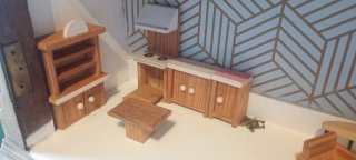 Muebles para casita de muñecas, conjunto