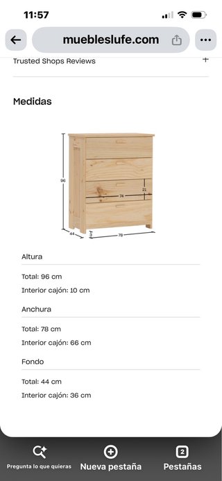 Cajonera de madera