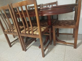 Mesa comedor madera y 6 sillas