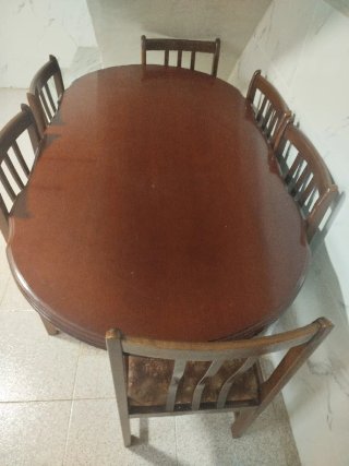 Mesa comedor madera y 6 sillas