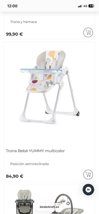 Trona Kinderkraft gris